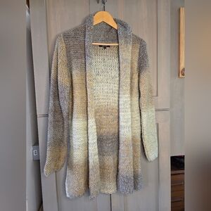 Elegant Gradient Open-Front Cardigan